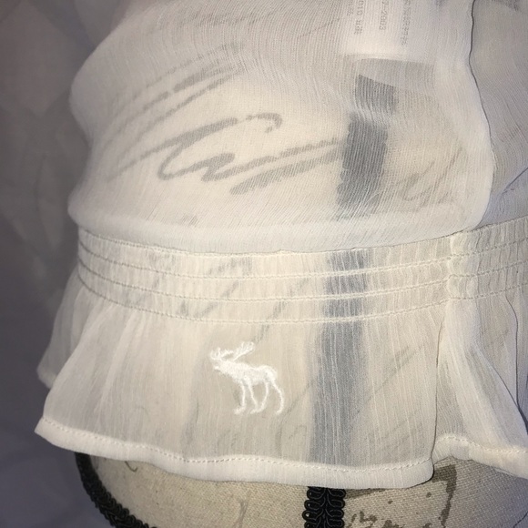 A&F S Ivory See through Blouse - Picture 7 of 8